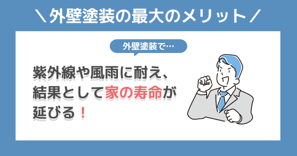 外壁塗装のメリットは家の寿命が延びること