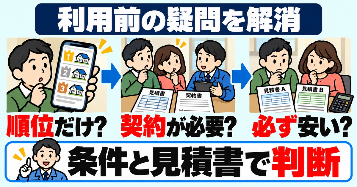 順位や契約義務や価格の疑問は利用条件と見積書で確認する