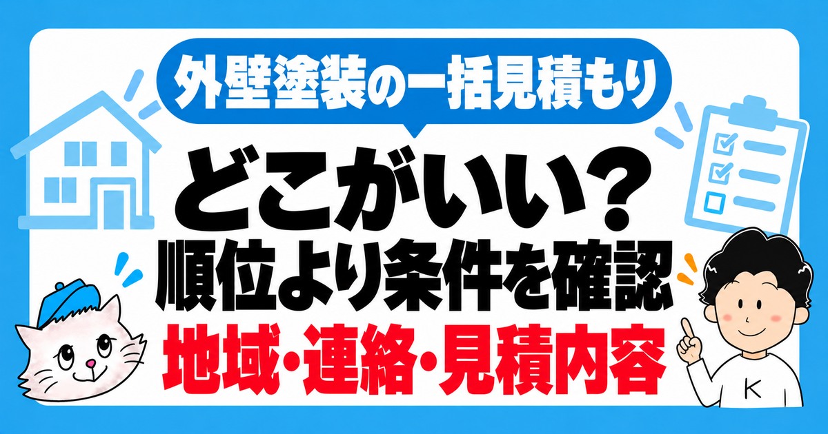 外壁塗装の見積もりサイトは順位より地域や連絡方法や見積内容を確認する
